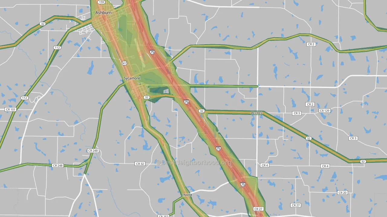 31790, GA Map of Noise Levels in 31790