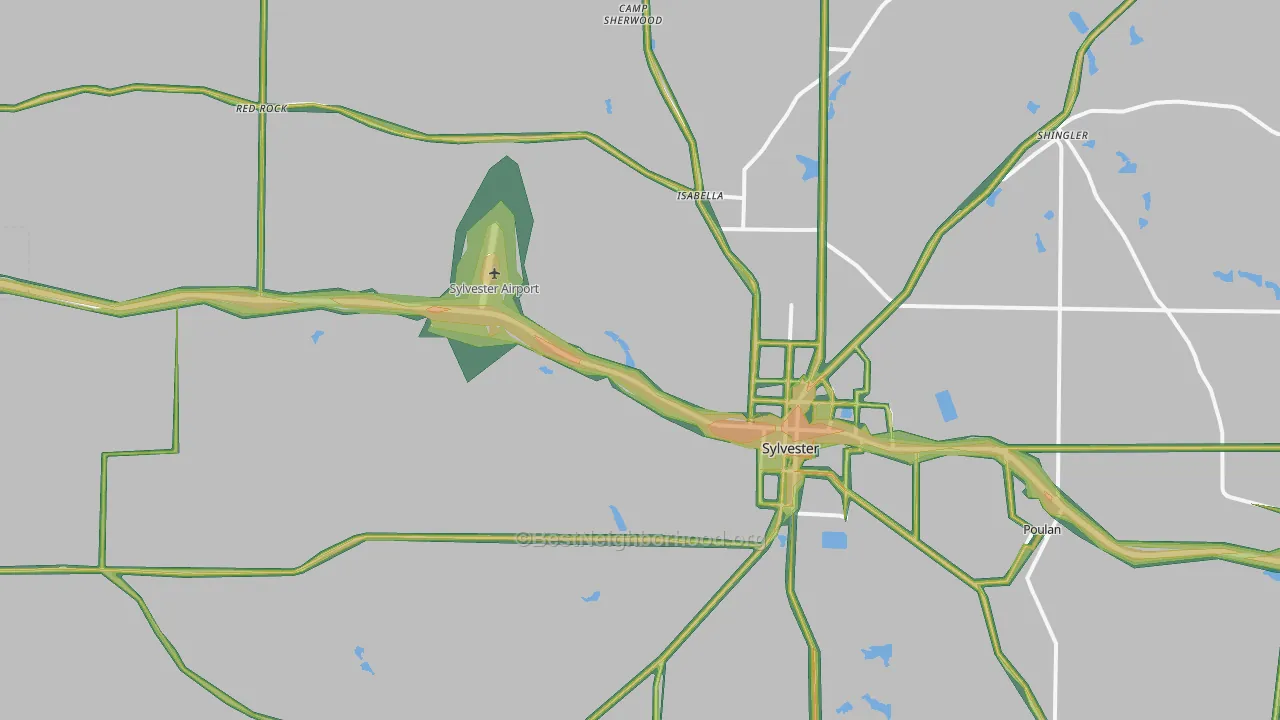 31791, GA Map of Noise Levels in 31791