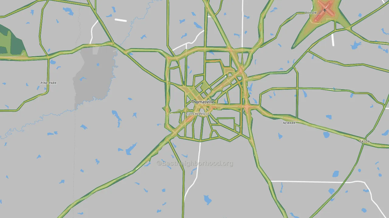31792, GA Map of Noise Levels in 31792