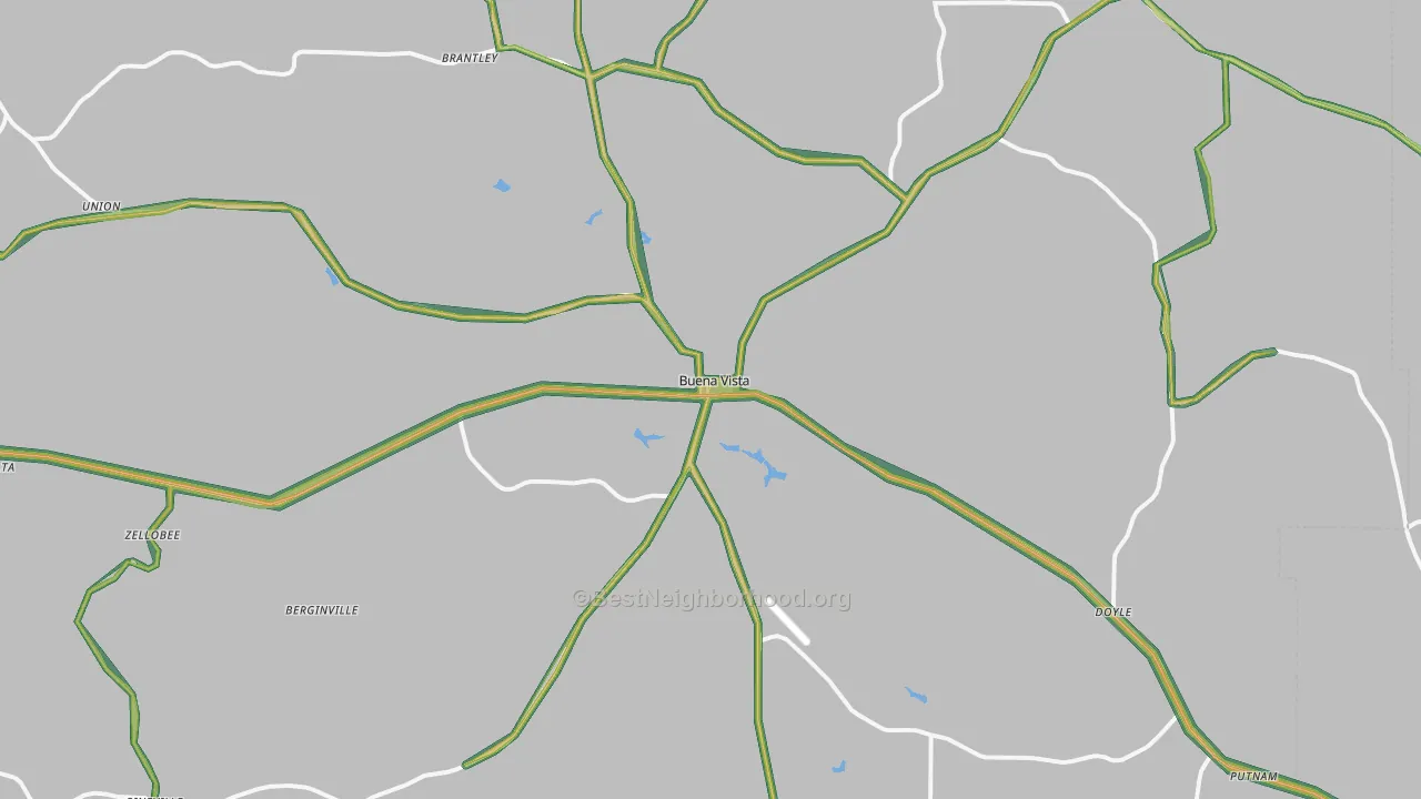 31803, GA Map of Noise Levels in 31803