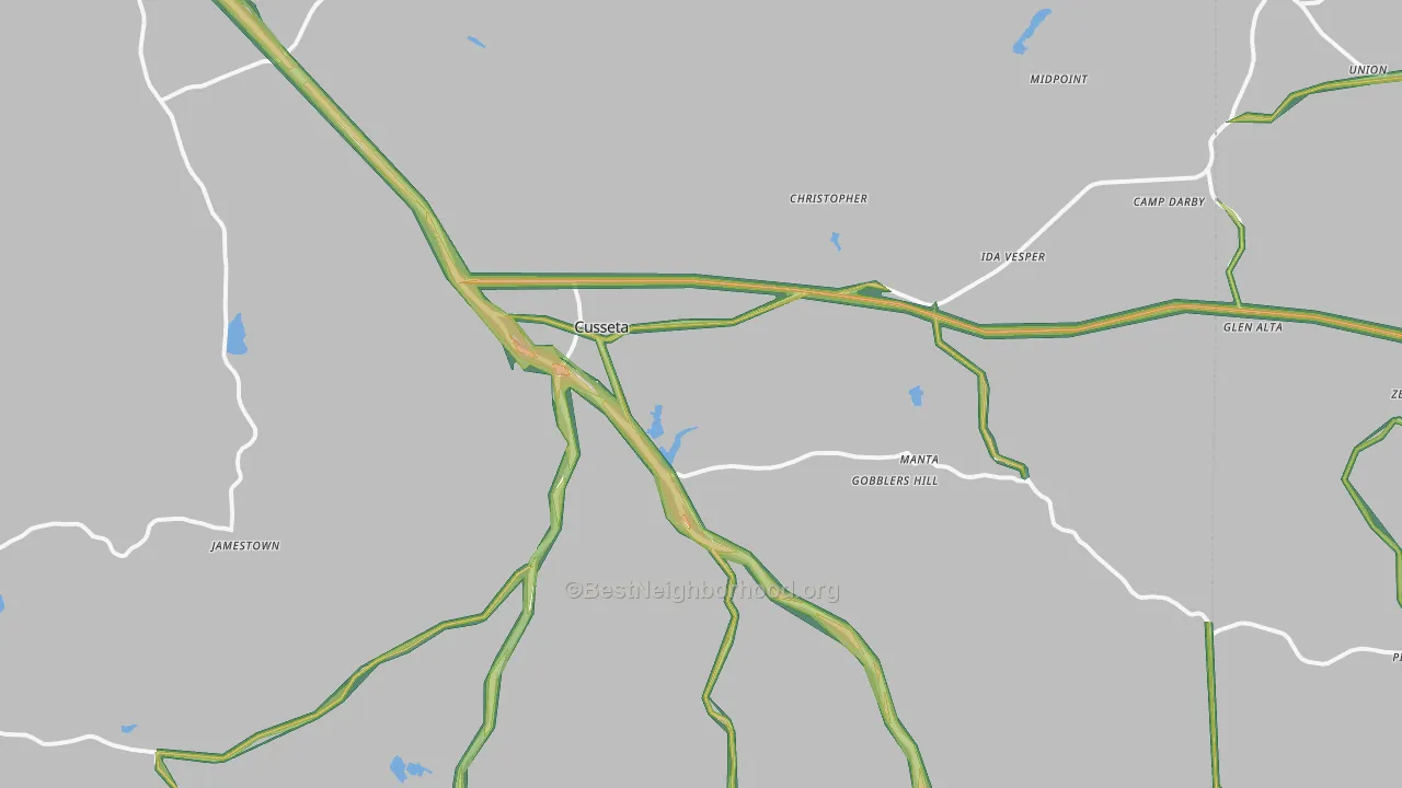 31805, GA Map of Noise Levels in 31805