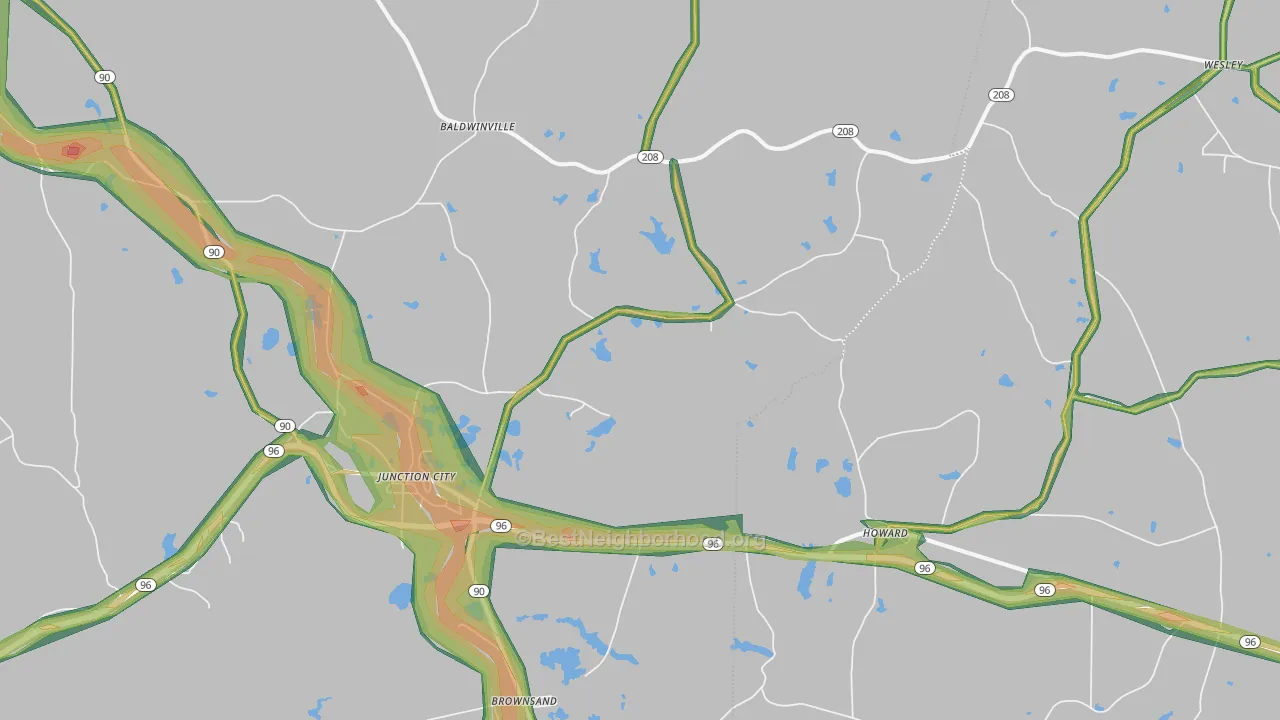 31812, GA Map of Noise Levels in 31812
