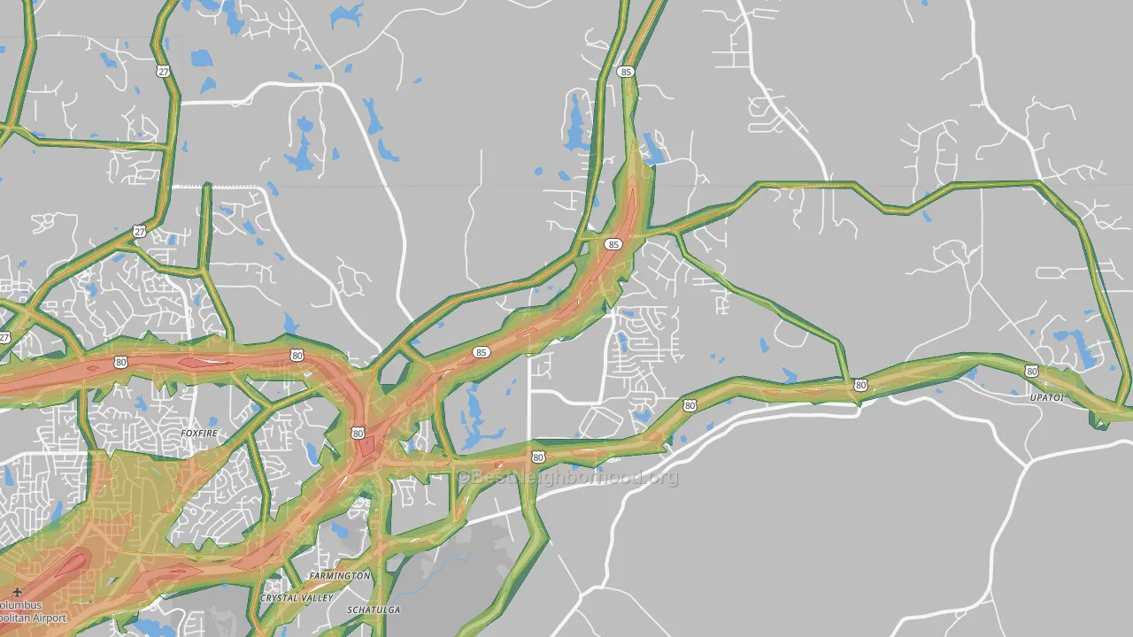 31820, GA Map of Noise Levels in 31820