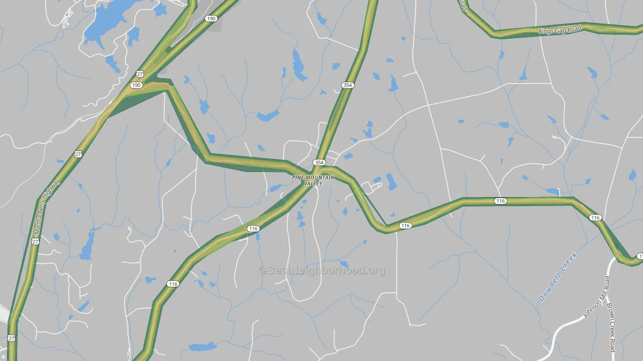 31823, GA Map of Noise Levels in 31823