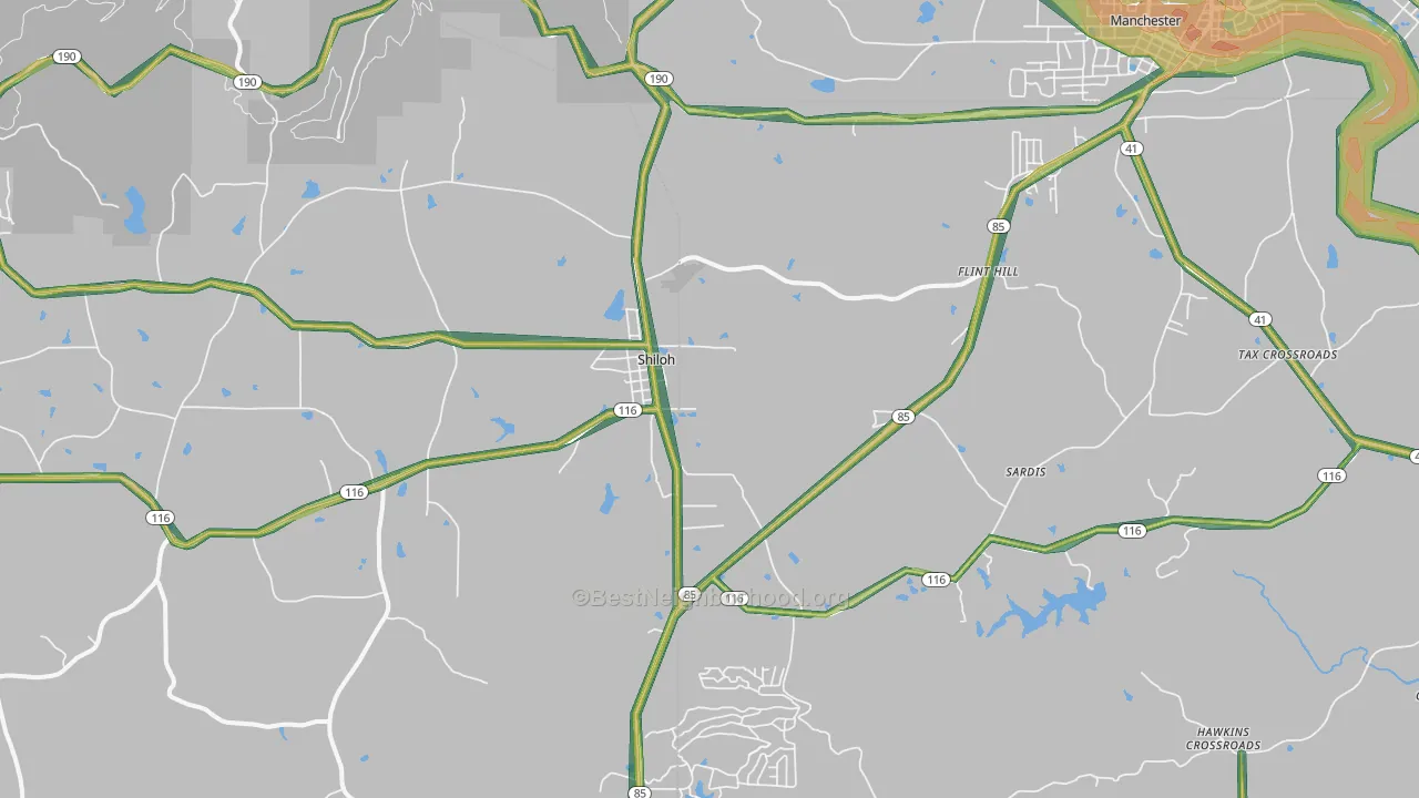 31826, GA Map of Noise Levels in 31826