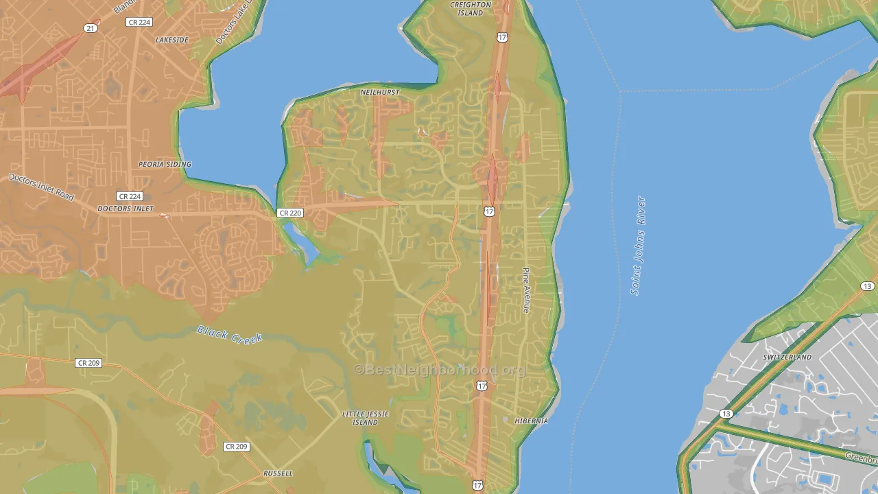32003, FL Map of Noise Levels in 32003