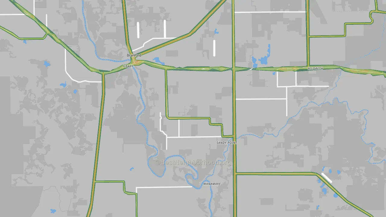 32008, FL Map of Noise Levels in 32008