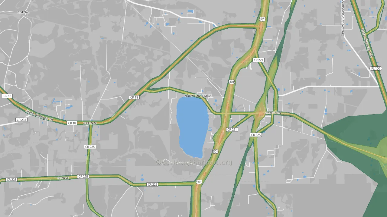 32044, FL Map of Noise Levels in 32044
