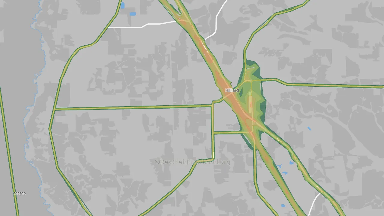32046, FL Map of Noise Levels in 32046