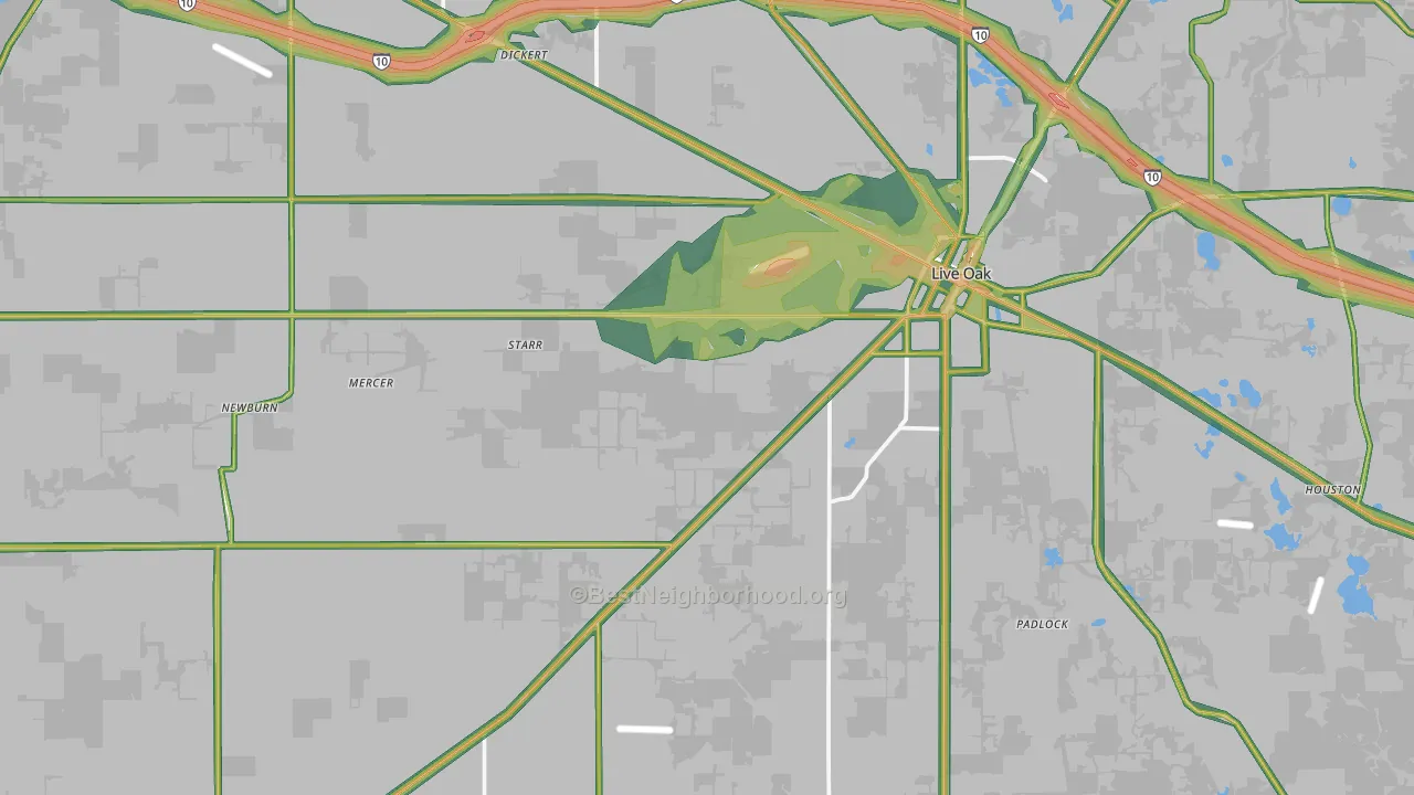 32060, FL Map of Noise Levels in 32060