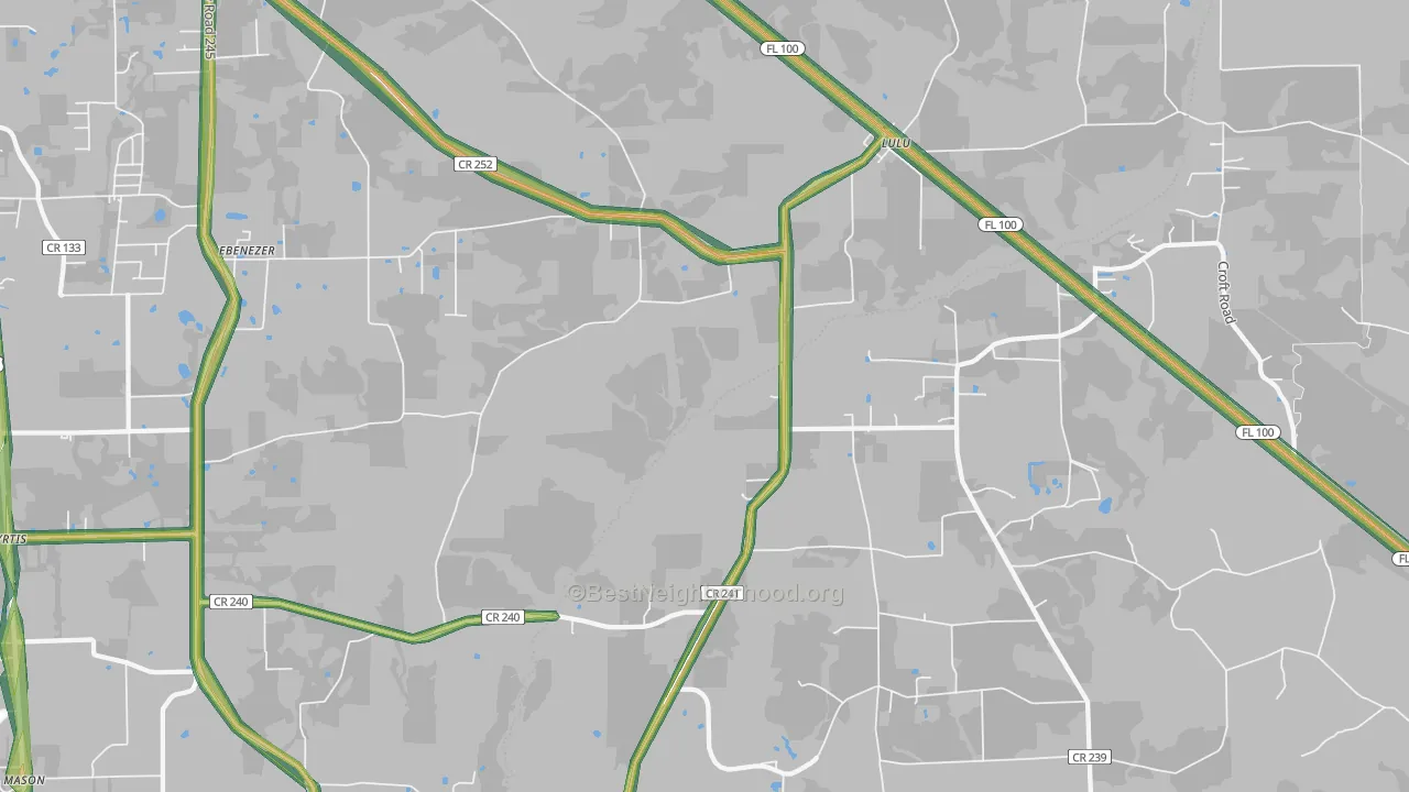 32061, FL Map of Noise Levels in 32061
