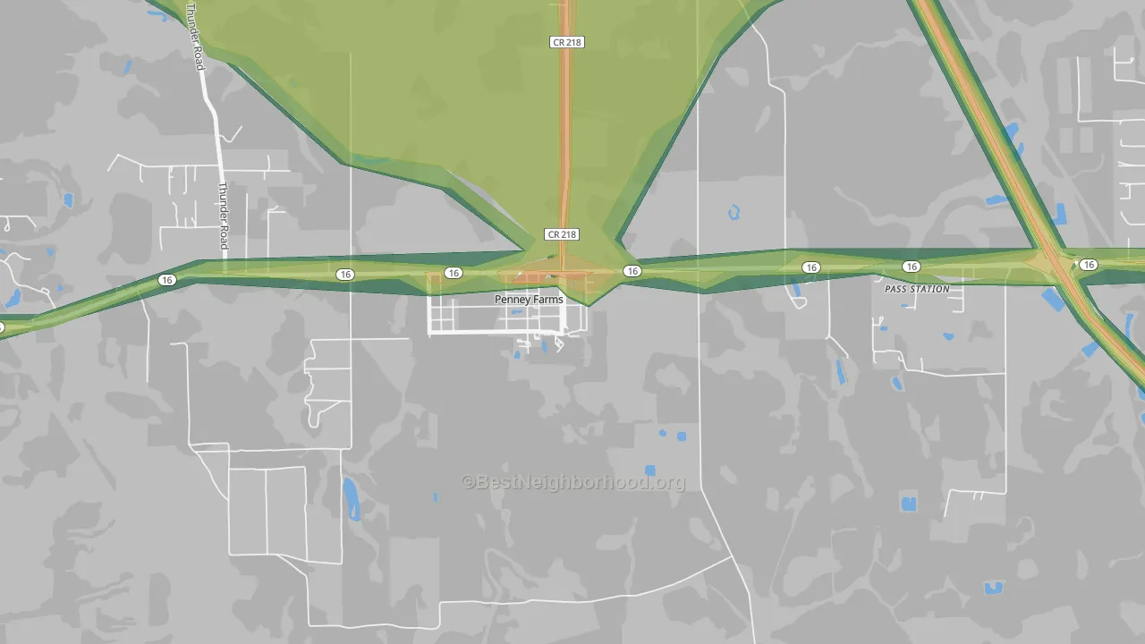 32079, FL Map of Noise Levels in 32079