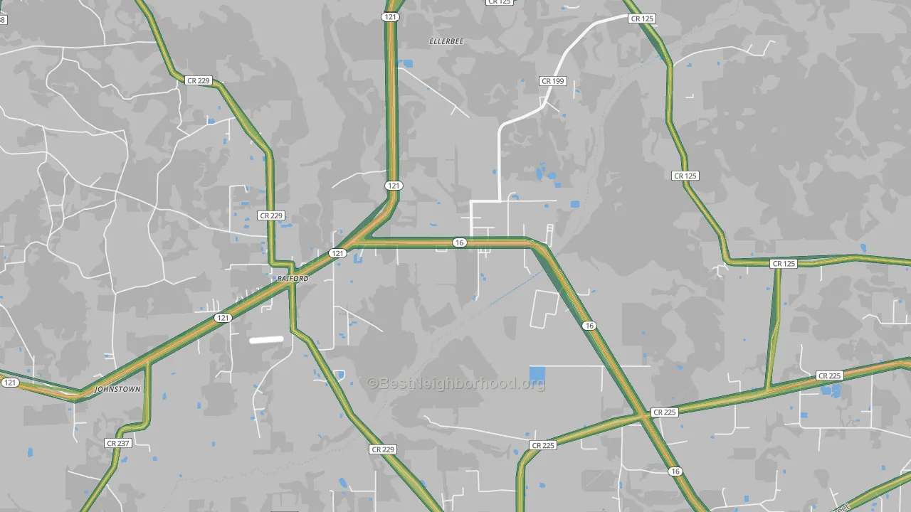 32083, FL Map of Noise Levels in 32083