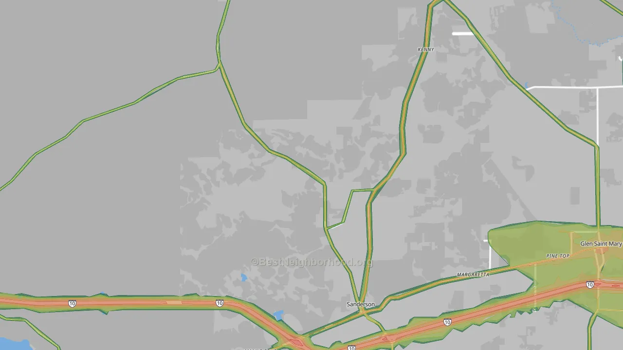 32087, FL Map of Noise Levels in 32087
