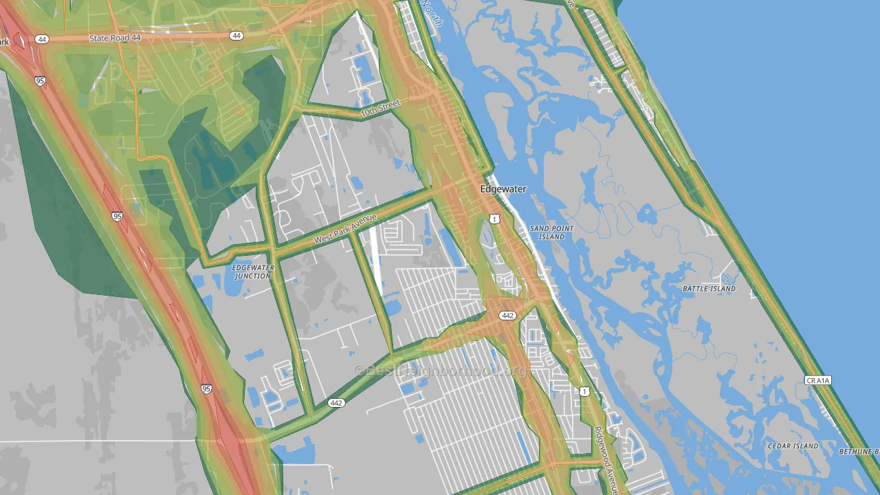 32132, FL Map of Noise Levels in 32132