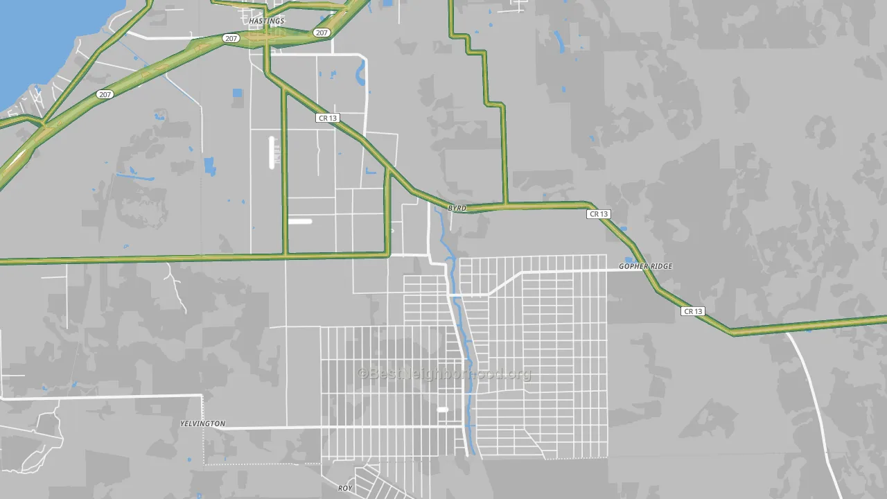 32145, FL Map of Noise Levels in 32145