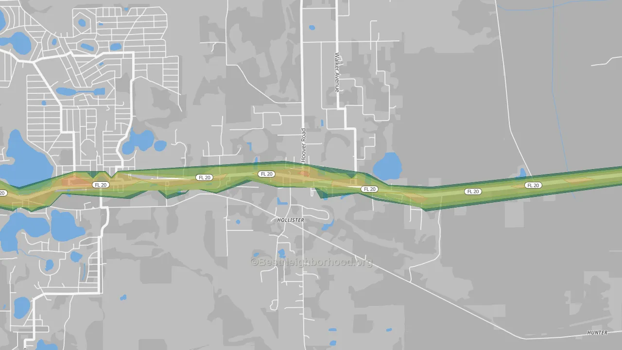 32147, FL Map of Noise Levels in 32147