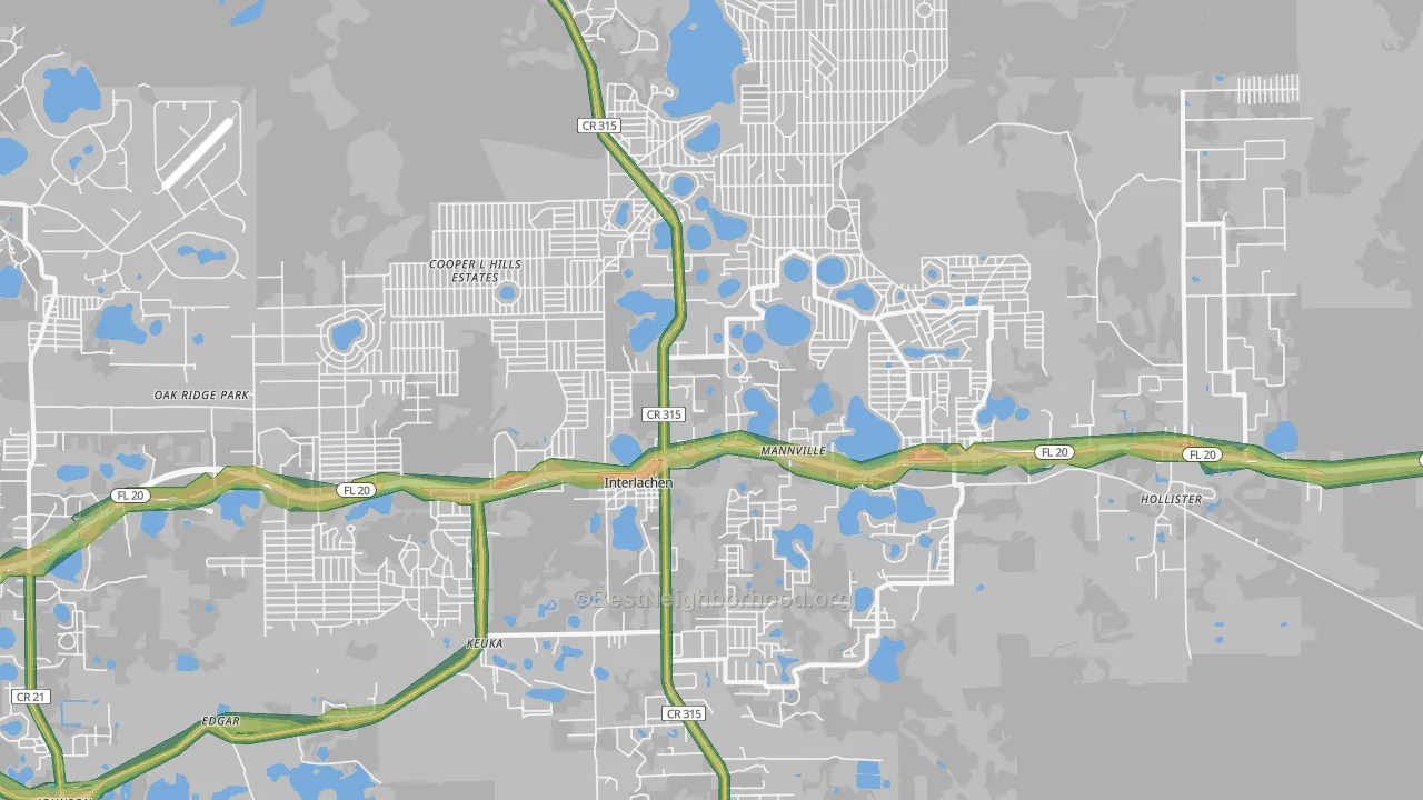 32148, FL Map of Noise Levels in 32148