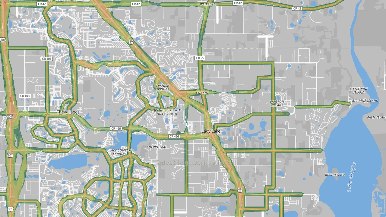 32159, FL Map of Noise Levels in 32159