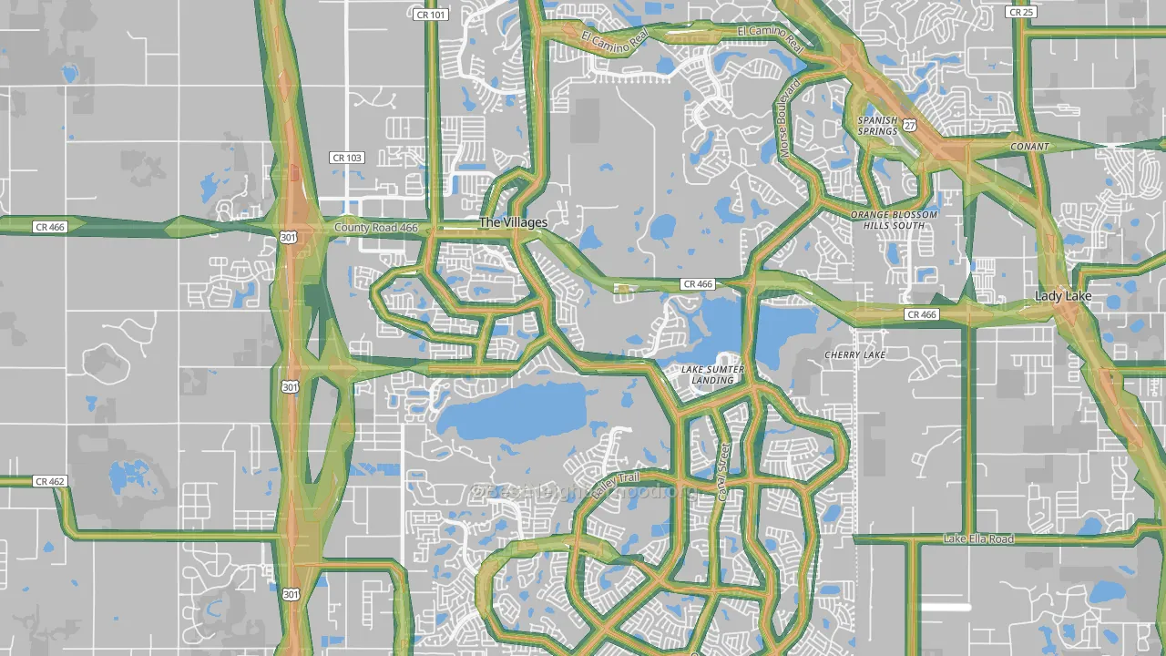 32162, FL Map of Noise Levels in 32162