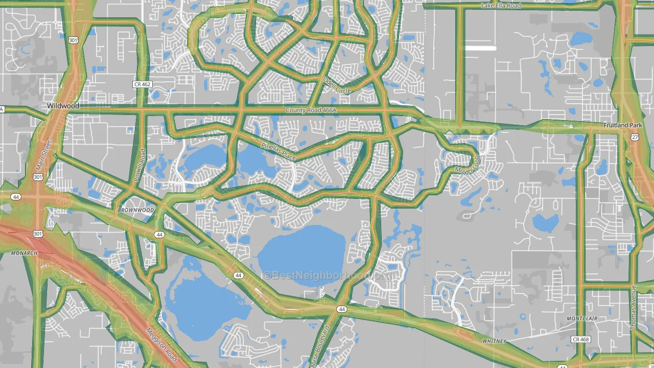 32163, FL Map of Noise Levels in 32163