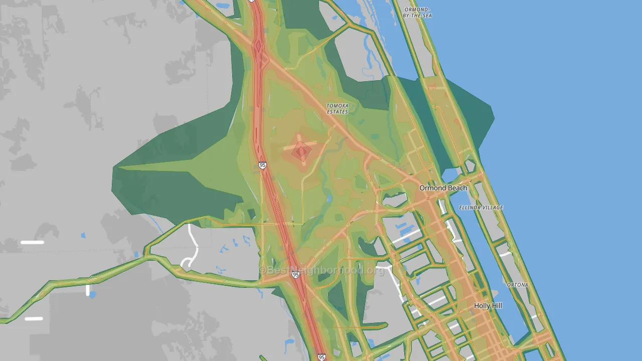 32174, FL Map of Noise Levels in 32174
