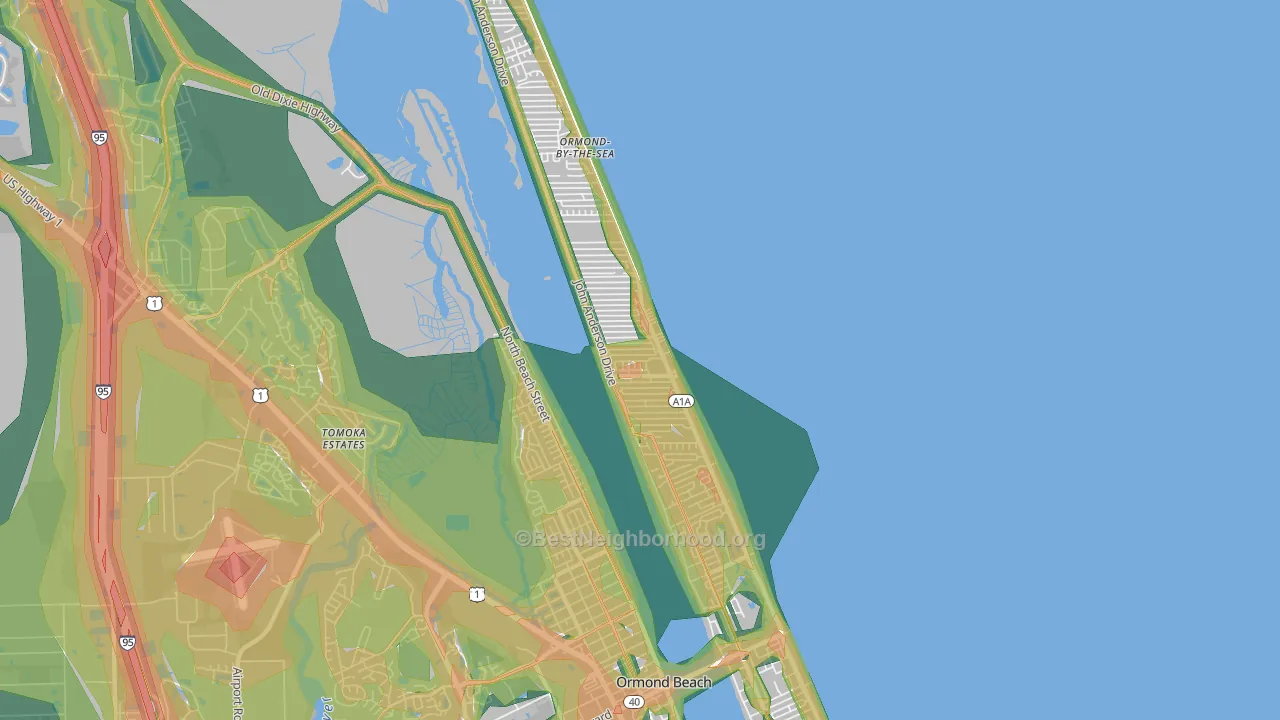 32176, FL Map of Noise Levels in 32176