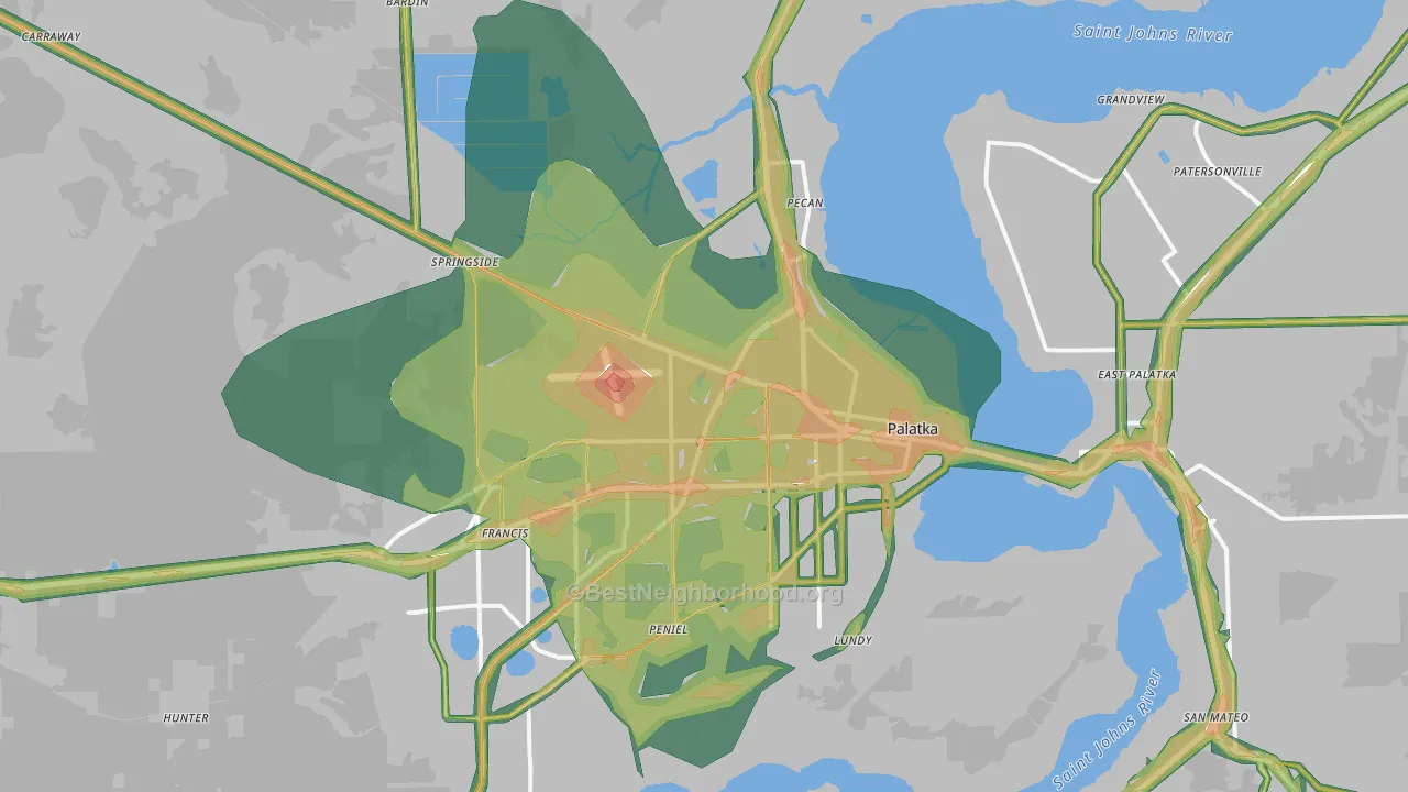32177, FL Map of Noise Levels in 32177