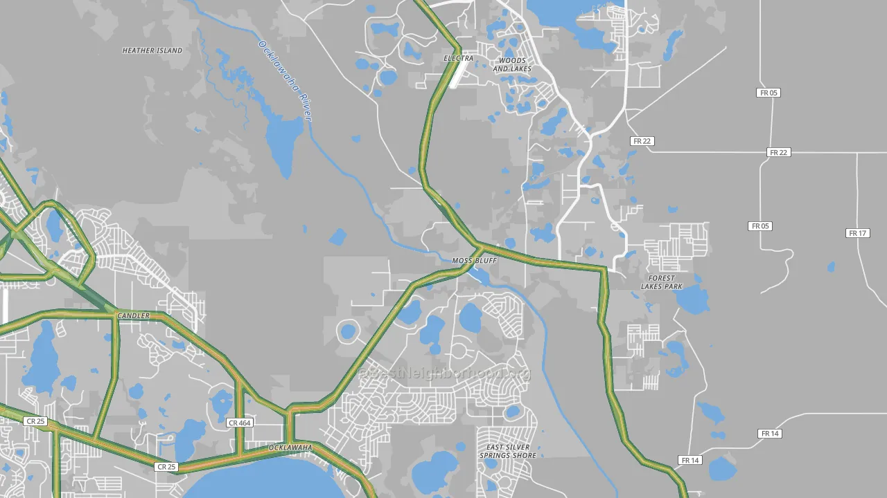32179, FL Map of Noise Levels in 32179
