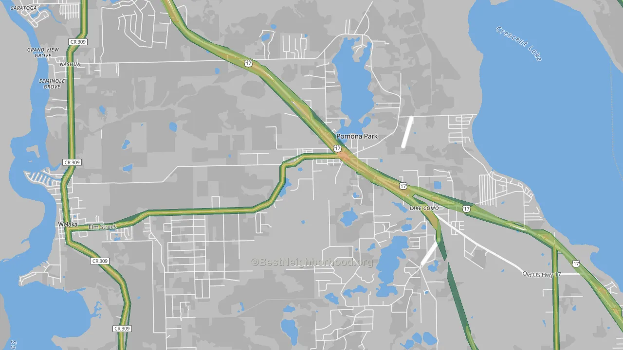 32181, FL Map of Noise Levels in 32181