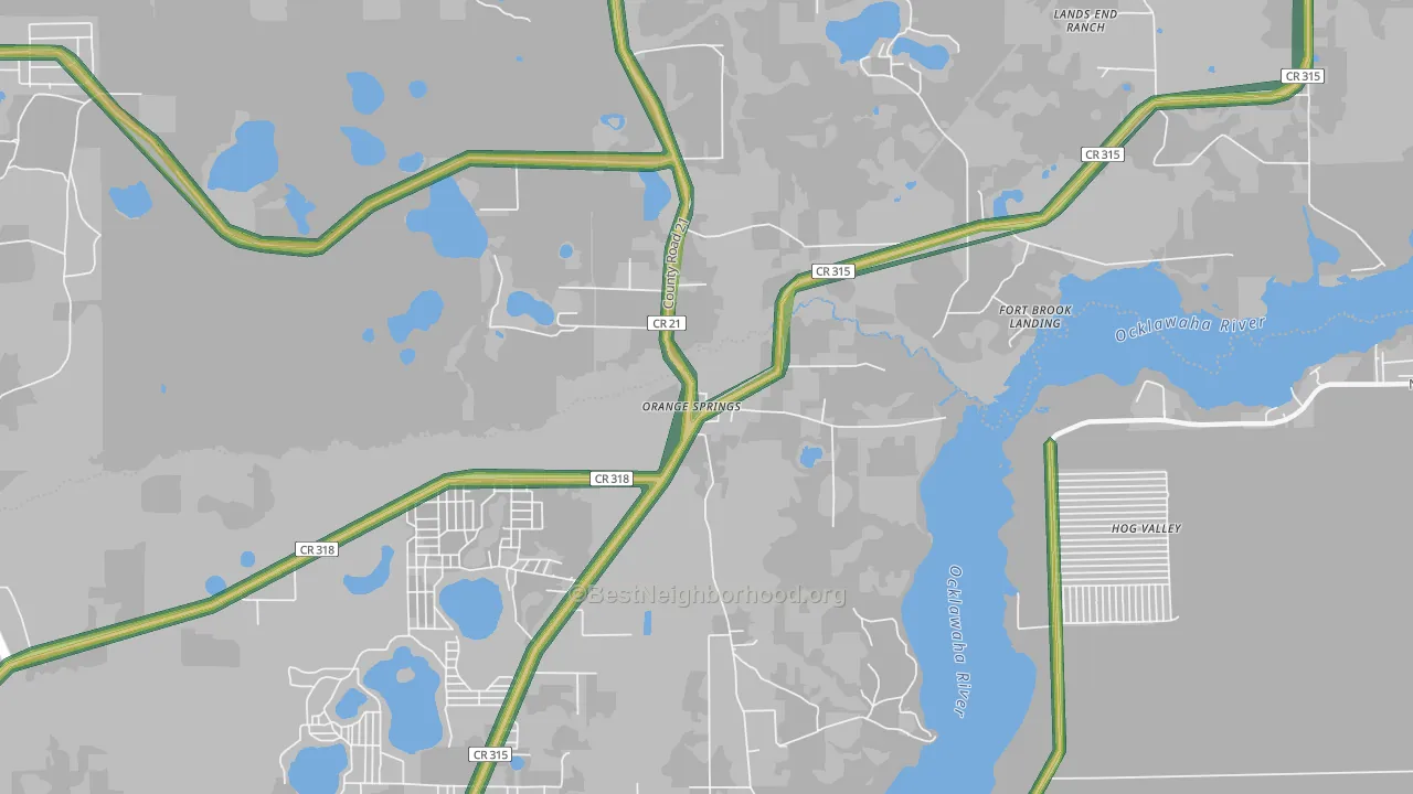 32182, FL Map of Noise Levels in 32182