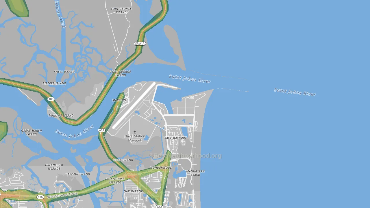 32228, FL Map of Noise Levels in 32228