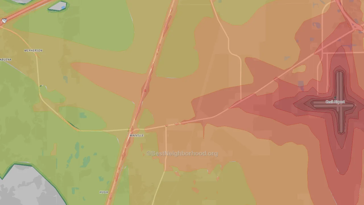 32234, FL Map of Noise Levels in 32234