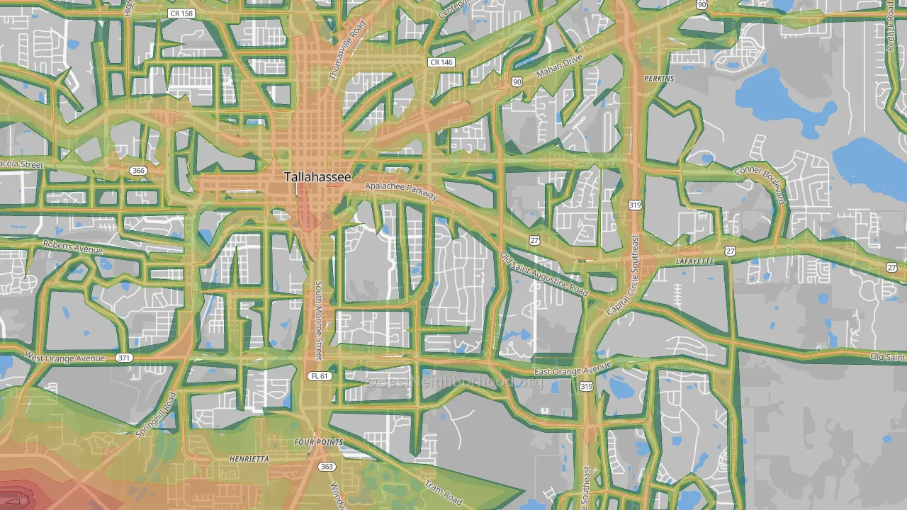 32301, FL Map of Noise Levels in 32301