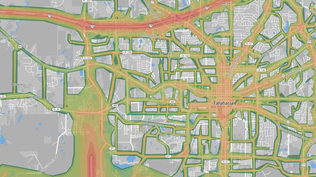32304, FL Map of Noise Levels in 32304