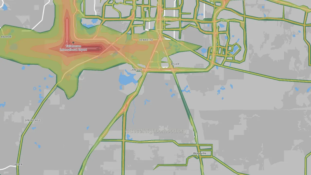 32305, FL Map of Noise Levels in 32305