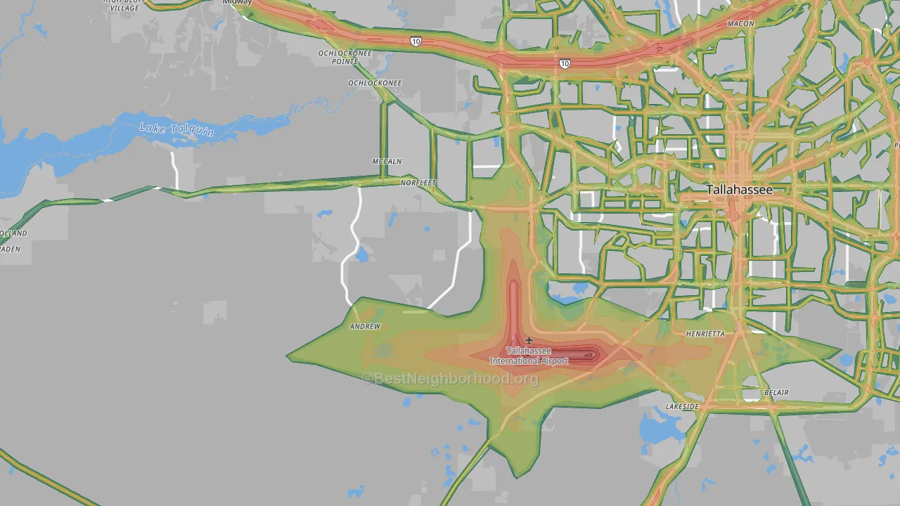 32310, FL Map of Noise Levels in 32310