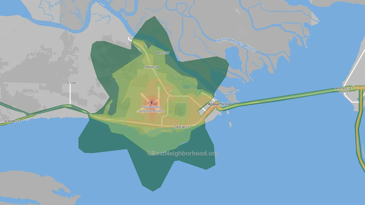 32320, FL Map of Noise Levels in 32320