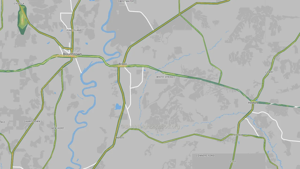 32321, FL Map of Noise Levels in 32321