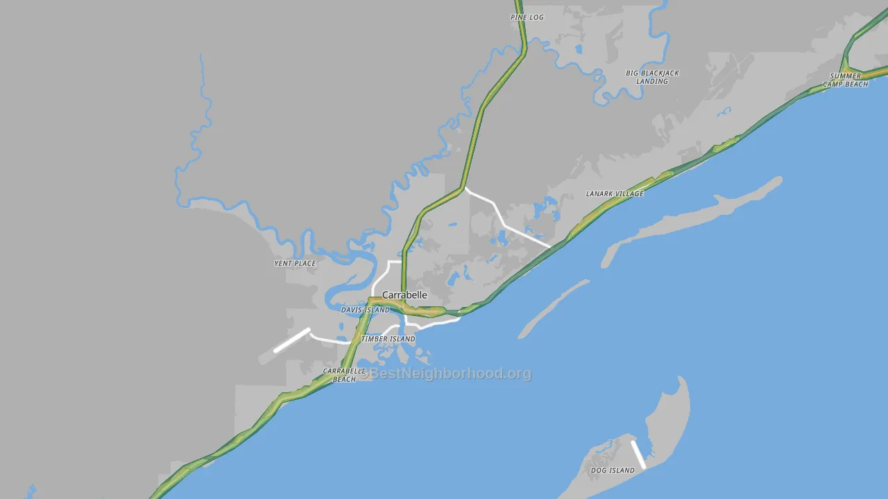 32322, FL Map of Noise Levels in 32322