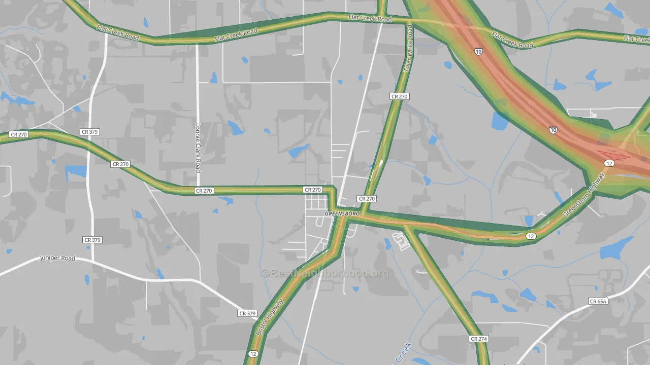 32330, FL Map of Noise Levels in 32330