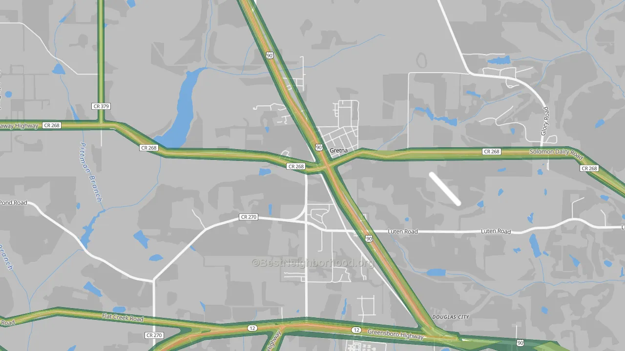 32332, FL Map of Noise Levels in 32332