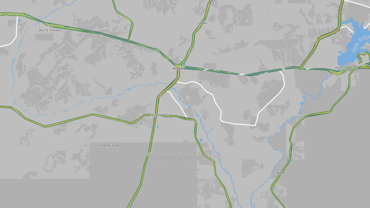32334, FL Map of Noise Levels in 32334