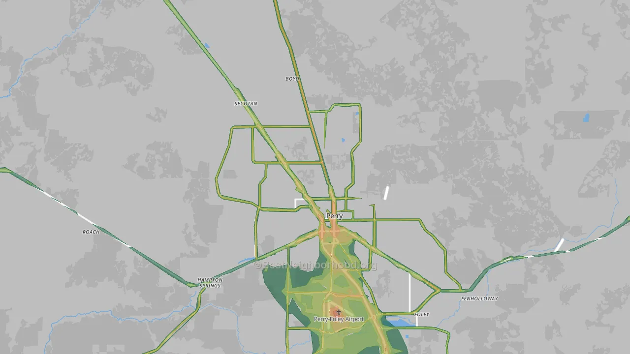 32347, FL Map of Noise Levels in 32347