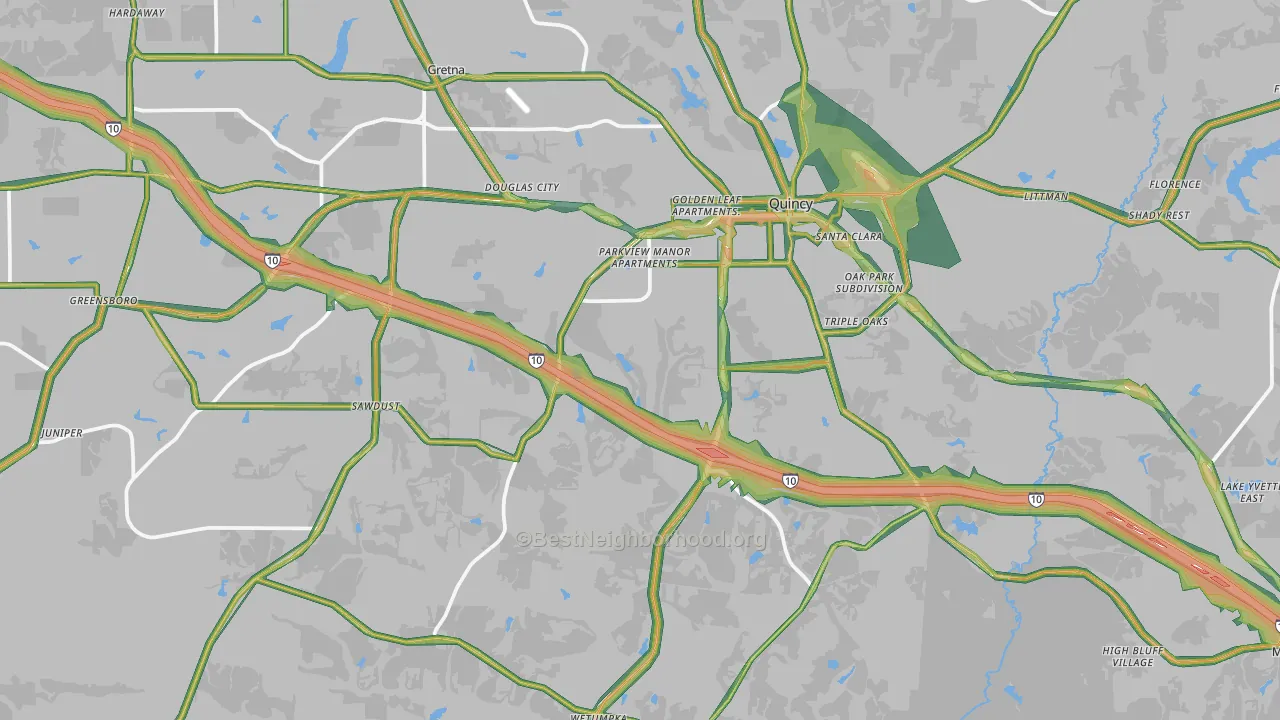 32351, FL Map of Noise Levels in 32351
