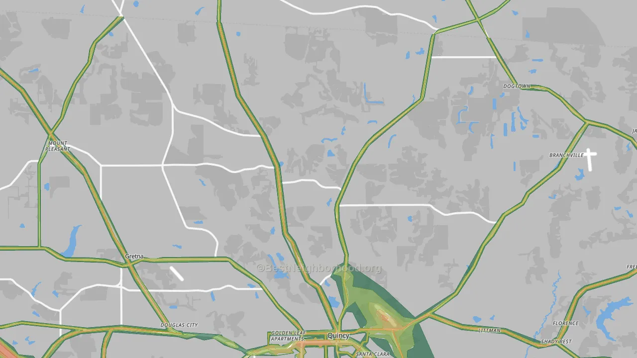 32352, FL Map of Noise Levels in 32352