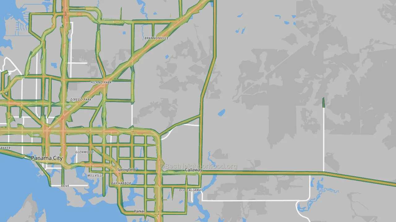 32404, FL Map of Noise Levels in 32404