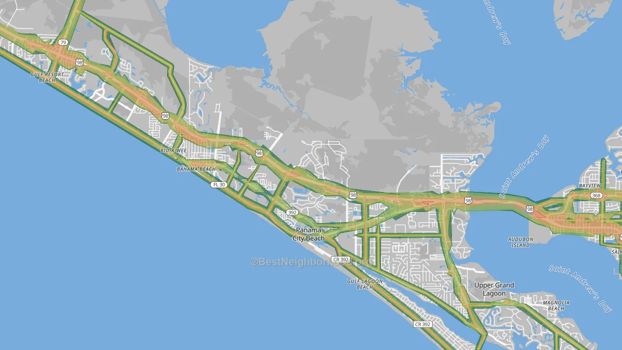 32407, FL Map of Noise Levels in 32407