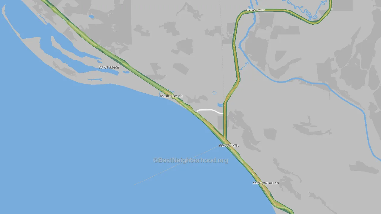 32410, FL Map of Noise Levels in 32410