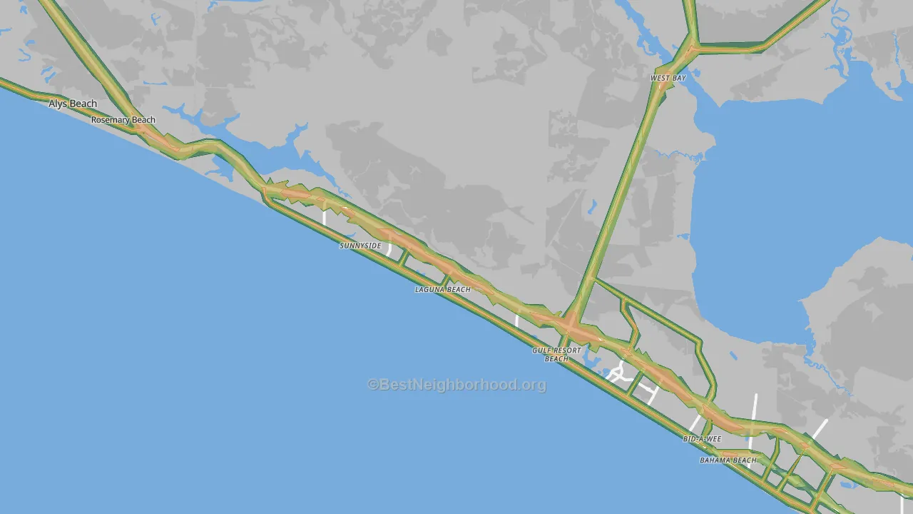 32413, FL Map of Noise Levels in 32413